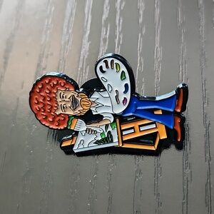 Bob Ross Inspired Enamel Pin